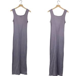 Garb purple ribbed sleeveless maxi dress